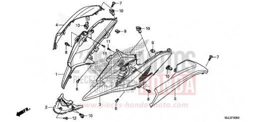 CARENAGE LATERAL NC750XDE de 2014